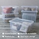 image 3 of Wham Crystal 5 x 45L Stackable Plastic Storage Boxes with Lids Clear