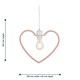 image 8 of First Choice Lighting Set of 2 Pink Heart Shaped Easy Fit Pendant Shades Pink