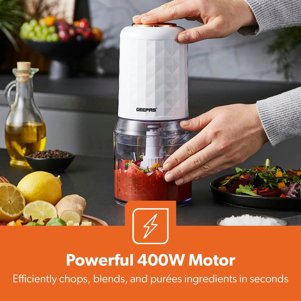 image 1 of GEEPAS Mini Food Processor - White White