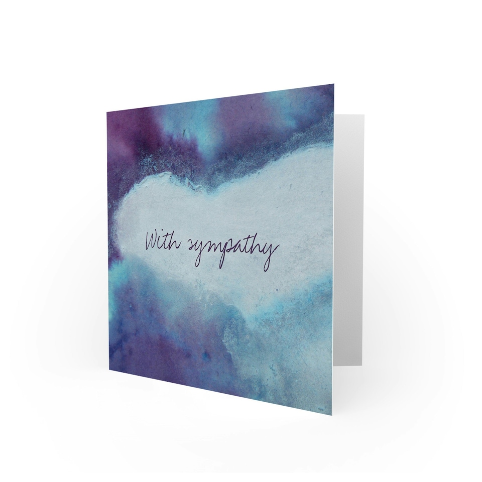 image 1 of Abstract Heart Watercolour Sympathy Card