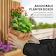 image 4 of Outsunny Wooden Garden Planters with Trellis Wall-mounted Raised Bed