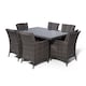 image 3 of Savannah Rectangular 6 Seater Rattan Patio Dining Set | Grey | Grey