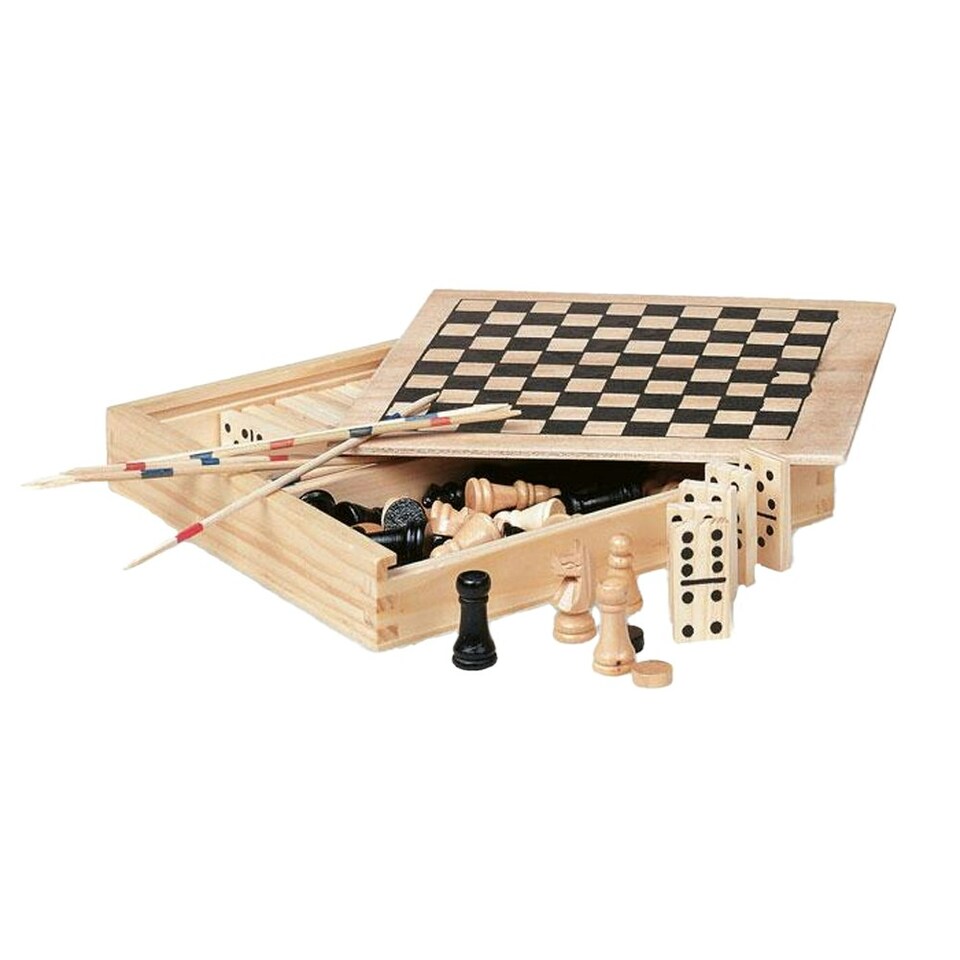 image 1 of MidOcean Trikes 4 in 1 Board Game - Wood - One Size