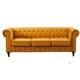 image 1 of Pelham 3 Seat Velvet Sofa - Orange