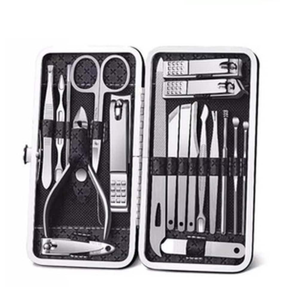 19 in 1 Set Stainless Steel Manicure Pedicure Professional Nail clipper Kit