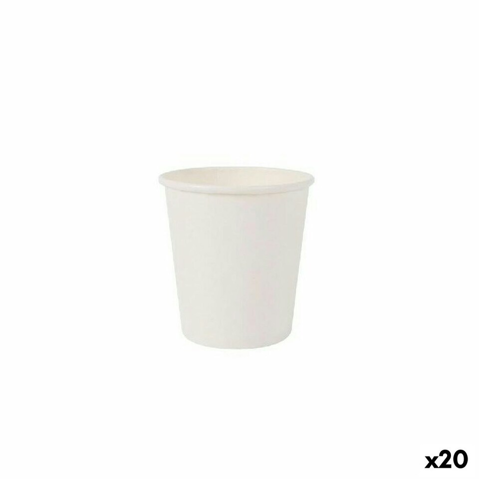 image 1 of Set of glasses Algon Cardboard White 50 Pieces 120 ml (20 Units) N/A