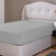 image 1 of Silentnight Pure Cotton Fitted Sheet, Extra Deep, 40 cm, Silver Grey, Single
