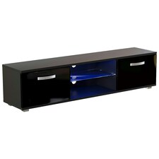 Vida Designs Cosmo 2 Door LED TV Unit Entertainment Stand, 160cm, Black