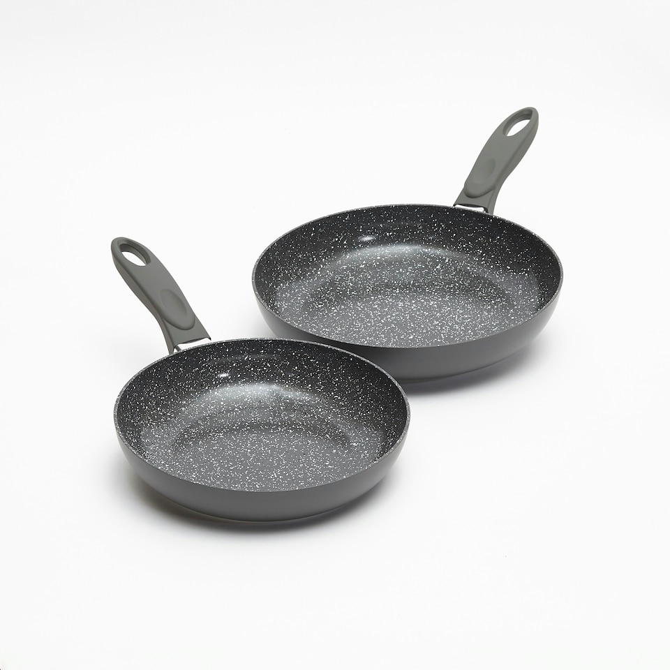 image 1 of Durastone 5 Piece Grey Non-Stick Cookware Set - Aluminium Pots & Frying Pans