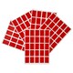 image 1 of Pack of 125 Red 12x18mm Rectangular Labels - Adhesive Stickers
