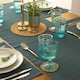 image 6 of Nicola Spring Cotton Fabric Placemats - Denim - Pack of 6 | Blue | Blue