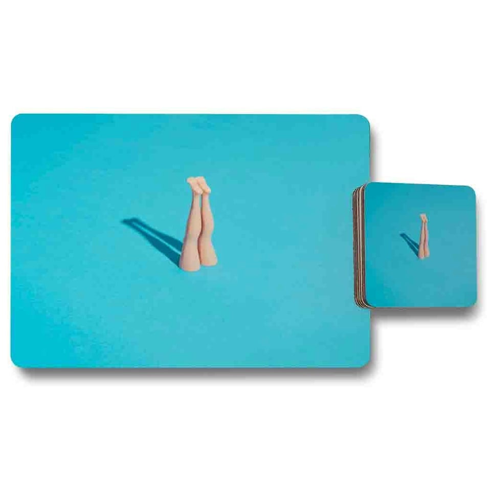 Swimming Dive Placemat & Coaster Set