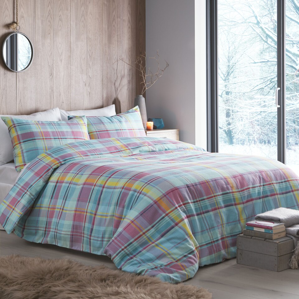 image 1 of Appletree Applecross Check Duvet Cover Set Multi