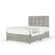 image 1 of Majestic 1000 Pocket Sprung Seal Grey Naples Velvet Divan Set And Pearl Headboard Single