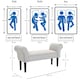image 4 of HOMCOM Bed End Chaise Lounge Window Seat Arm Bench Hallway Wood Legs Grey