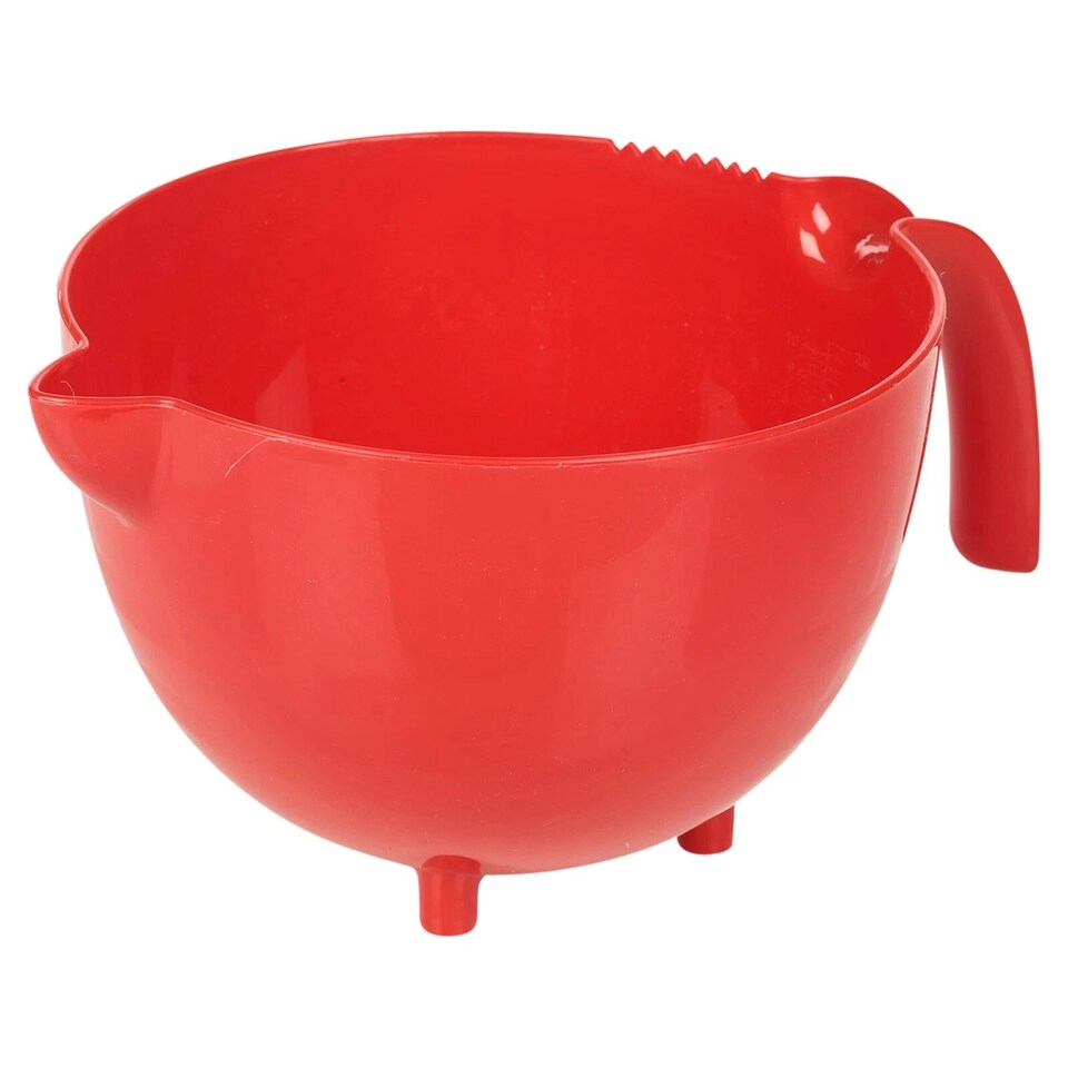 image 1 of Large Plastic Mixing Measuring & Dispensing Jug Pitcher with Pouring Spout Kitchen | Red | Red | One Size