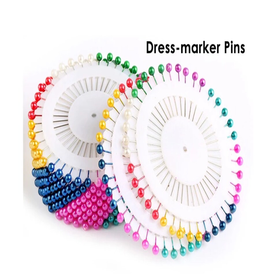 image 1 of Pack of 80 Assorted Colour Dress Pins 38mm - Sewing