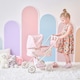 image 2 of Teamson Kids 2-in-1 Classic Doll Stroller in Beige with Removable Bassinet, Adjustable Canopy, Storage Basket & Bag