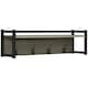 image 6 of HOMCOM Rustic Wall-Mounted Coat Rack Floating Shelf with 4 Hooks for Entryway