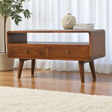 Artisan Furniture Solid Wood Curved Chestnut Media Unit