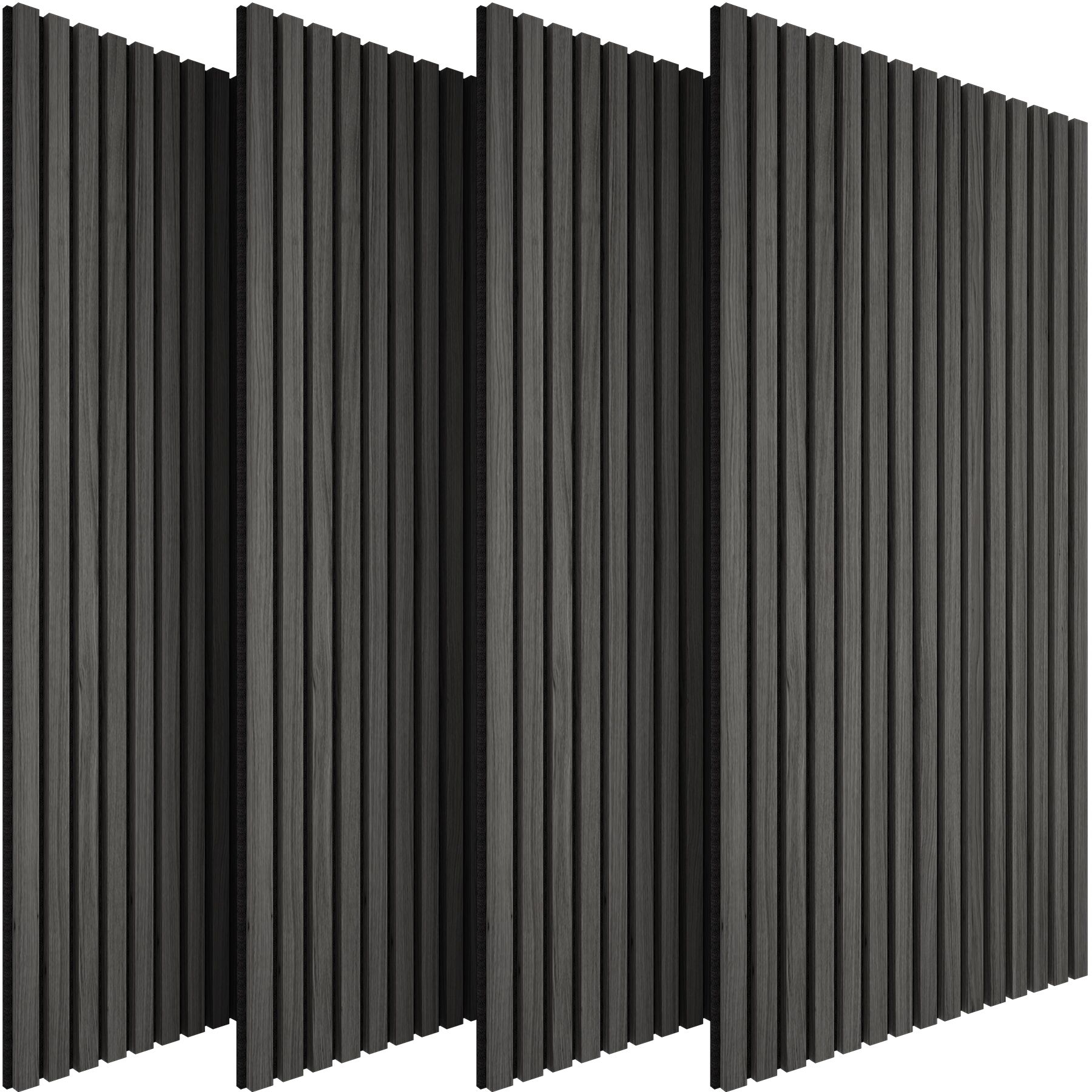 Acoustic Wall Panels with Wood Veneer Slats, Thick Felt and Easy