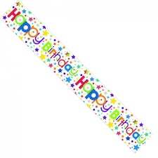 Apac Dotted Happy Birthday Banner - Multicoloured - One Size