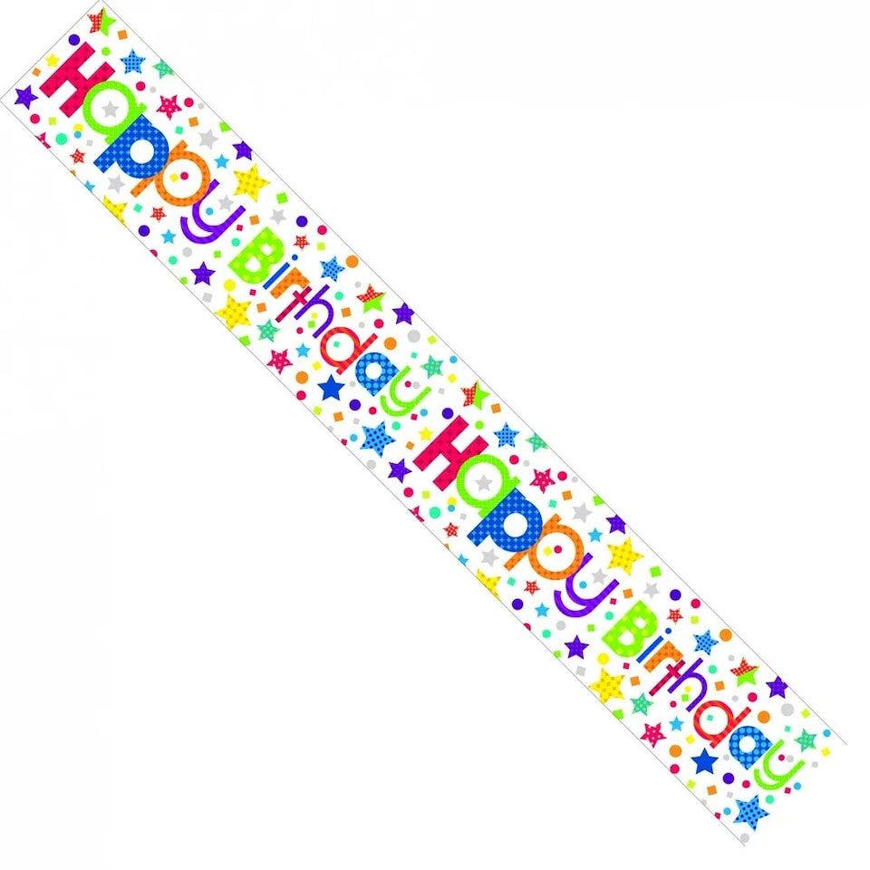 Apac Dotted Happy Birthday Banner - Multicoloured - One Size