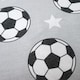 image 2 of Catherine Lansfield Brushed Cotton Football Stars Fitted Sheet | Grey | Cot Bed