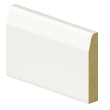 PACK OF 15 - Chamfered Architrave Block White Primed - 25mm x 104mm x 104mm