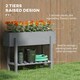 image 8 of Outsunny Wooden Raised Bed w/ Bed Liner, Storage Shelf