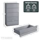 image 7 of Vida Designs Glinton 4 Piece FSC Certified Bedroom Set (2 Drawer Bedside Chest x2, 5 Drawer Chest, 3 Door 2 Drawer Wardrobe), Grey | Grey | Grey | L | 4