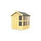 image 1 of 6 x 6 Feet Apex Potting Shed - Wood - L187 x W175 x H217 cm Brown