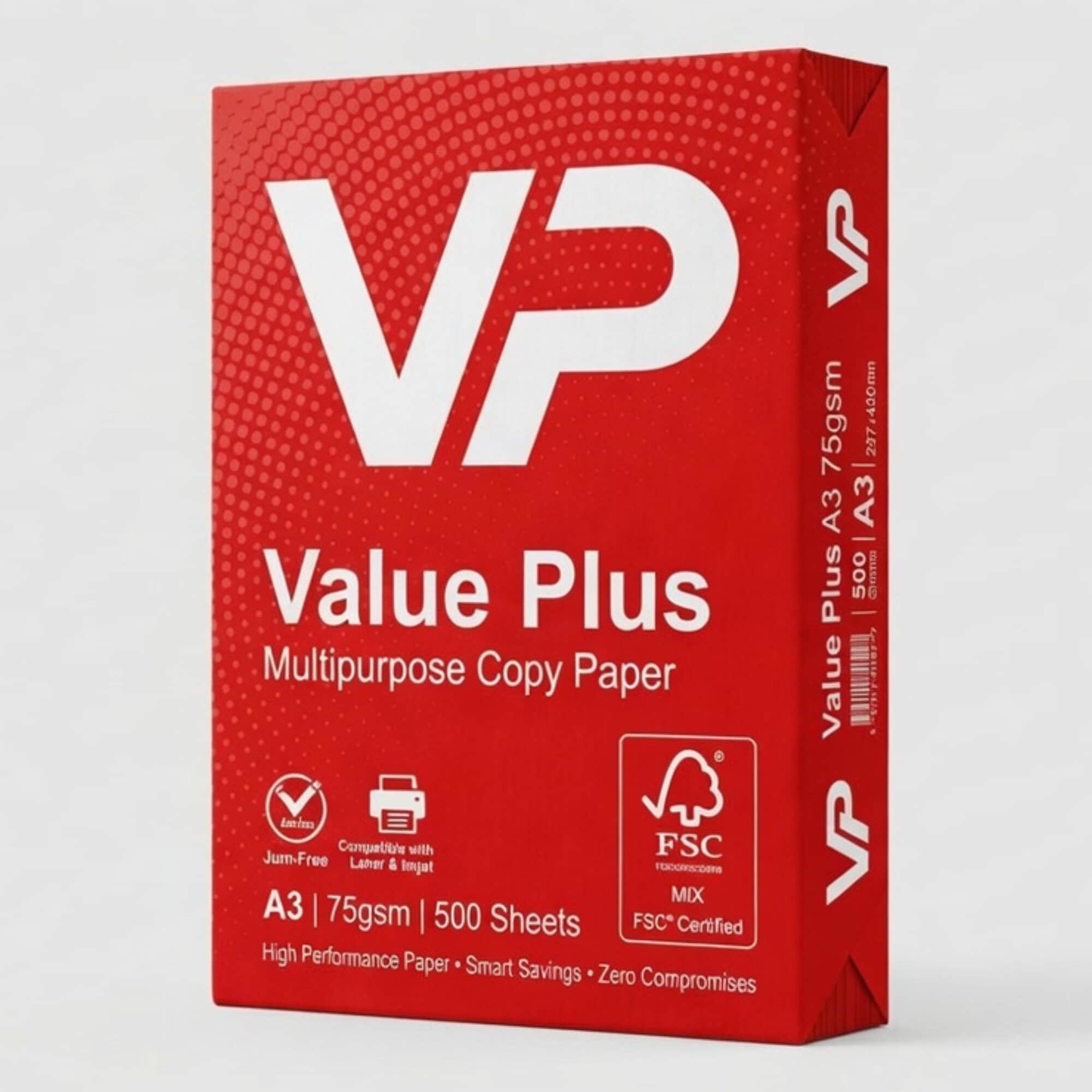 A3 Multipurpose Copy Paper 75gsm – 500 Sheets (1 Ream) for Printing & Copier Use, for A3 Printer Paper for Home & Office, High Quaity Printing Paper, Compatible with Laser, Copy, Inkjet.