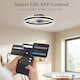 image 3 of HOMCOM Ceiling Fan with Light and Remote, 3 Colour Temperatures, 50cm | Black | Black, Transparent | 50 x 50 x 13.5 cm