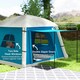image 5 of Outsunny Inflatable Camping Tent, Easy Setup 2 Man Tent, Brown 