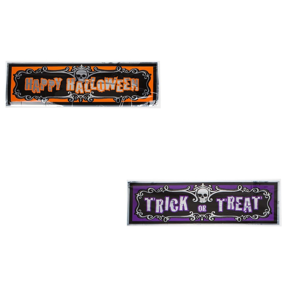 image 1 of PMS Trick Or Treat Banner Decoration 3ft 90cm