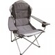 image 1 of Gr8 Garden Deluxe Folding Camping Chair Grey Black Fishing Picnic Beach Garden Patio Seat