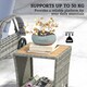 image 5 of Outsunny Side Table 2-Tier with Storage Shelf/Light Grey | Grey | Light Grey | 45 x 45 x 43 cm