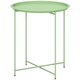 image 1 of Outsunny 46cm Round Garden Table, Small Side Table w/ Removable Tray 