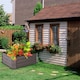 image 3 of Living and Home Galvanized Steel Rectangular Raised Garden Bed- Brown- 100cm W x 60cm D x 30cm H