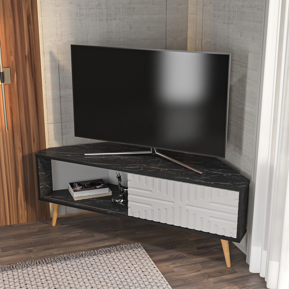 image 1 of Decorotika Modern Mora Corner TV Unit for TVs up to 63 inches