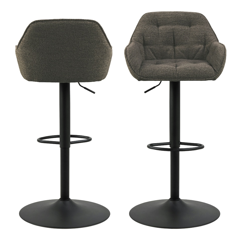 image 1 of Brooke Swivel Bar Stool with Height Adjustable Function in Taupe.