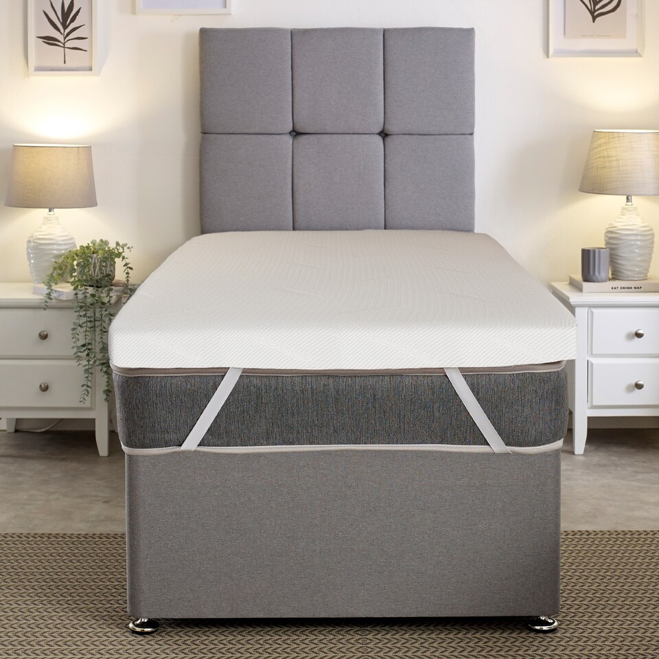 image 1 of Warmer Extreme 3-Inch Memory Foam Mattress Topper | White | Single