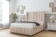 image 3 of Sloomy Hargrave Sand Naples Divan Bed Base No Drawers With 54 Inch Wingback Headboard & 12 Inch Matching Footboard | Cream | Sand | Double | 1