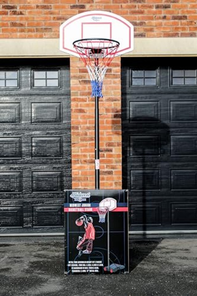 image 1 of Midwest Junior Basketball Stand (5Ft - 8Ft), White