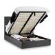 image 3 of Premium Slate Grey Fabric - Lift Up Storage Bed Frame - Double 4'6" (135cm)