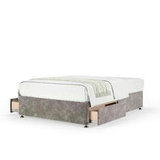 Majestic 1000 Pocket Sprung Silver Chenille 2 Drawer Divan Set Small Single