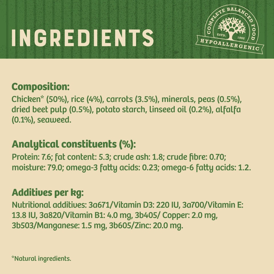image 1 of James Wellbeloved Puppy Wet Dog Food Tins Chicken, Rice & Veg in Loaf 12 x 400g