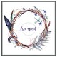 image 4 of Watercolour boho wreath (Picture Frame) Brown | Oak | L