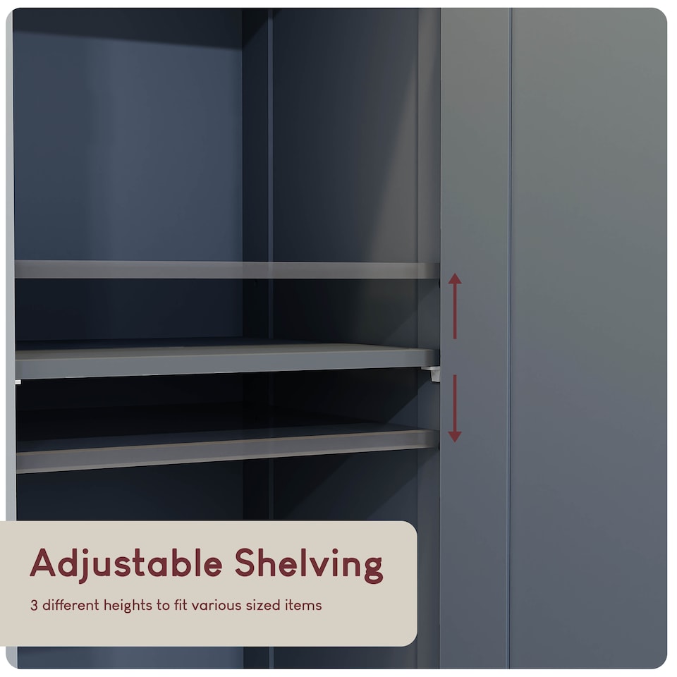 image 1 of Bath Vida Priano 2 Door Tall Bathroom Freestanding Storage Cabinet, Grey